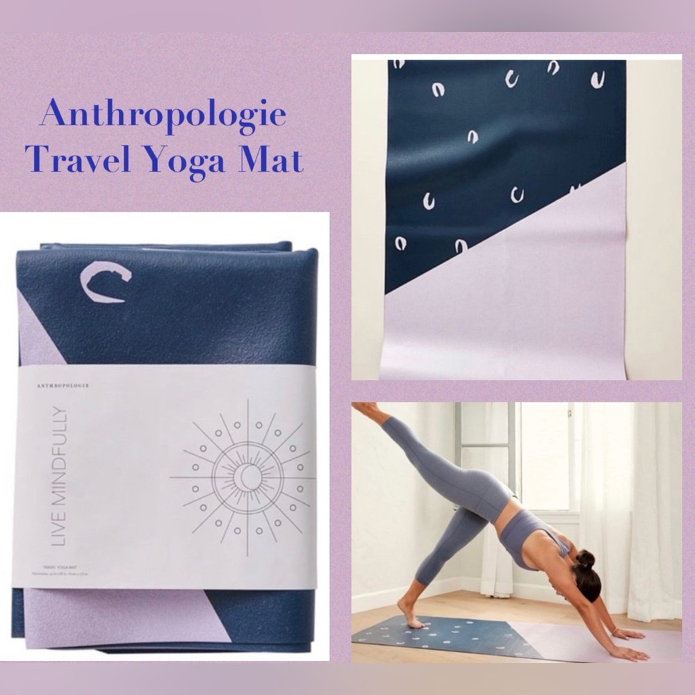 🦋🧘🏼‍♀️NWT Anthropologie Travel Yoga Mat 24" X 68" 🧘🏼‍♀️🦋